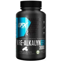 EFX Kre-Alkalyn 3000 - 120 Kapseln - Sportnahrung mit patentierter Formel, liefert 750mg ph-stabiles Kreatin pro Kapsel, ideal für maximale Leistungssteigerung ohne künstliche Farbstoffe.