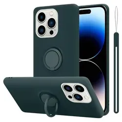 Cadorabo Hülle für Apple iPhone 14 PRO MAX Schutz Hülle in Grün Handyhülle TPU Etui Case Cover
