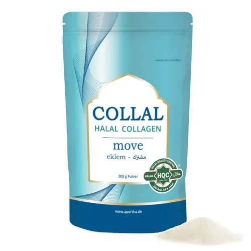 Collal® Halal-Collagen (Rind) - move - 300 g Doypack - Vitamine & Mineralien, hochwertiges halal-zertifiziertes Collagen-Hydrolysat für optimale Unterstützung von Haut, Haaren und Gelenken.