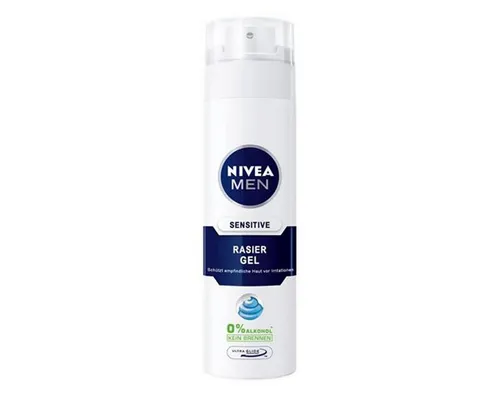 Nivea Men Sensitive Rasiergel 6er Pack - Sanftes Rasiergel für empfindliche Haut, schützt vor Rasurstress und sorgt für ein angenehmes Gleiten der Klinge. Ideal für eine entspannende Rasur ohne Alkohol und Parabene.