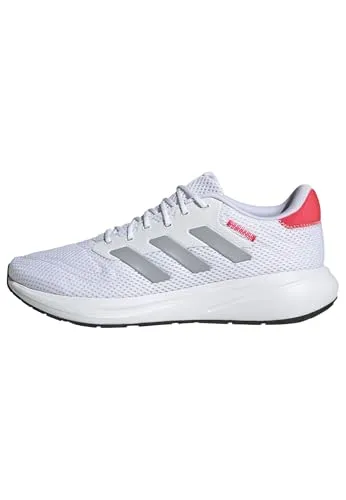 adidas Unisex Response Runner Shoes - Laufschuhe in FTWR White/Halo Silver/Lucid Red - Laufschuhe mit regulärer Passform, atmungsaktivem Mesh-Obermaterial und OrthoLite Einlegesohle für optimalen Komfort. Ideal für umweltbewusste Läufer, da sie zu mindestens 20 % aus recycelten Materialien bestehen.