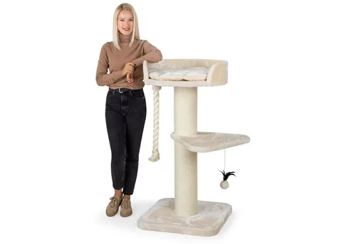 Happypet Kratzbaum FELIX, 120 cm hoch mit Spielseil von Happypet