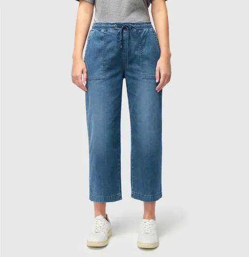 MAC Culotte Casual Denim in Blue Basic Authentic 38 - Jeans mit verkürzter Länge und elastischem Bund, aus super softem Sommer-Denim für optimalen Tragekomfort und authentische Optik. Ideal für lässige Sommerlooks!