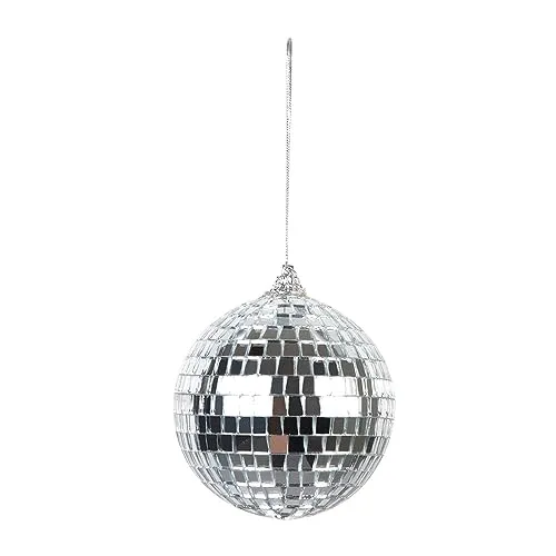 Boland - Discokugeln 6 Stück, glänzend, Durchmesser ca. 8 cm, Disco Fever, Partydekoration, Hängedeko, Dekoration für Partys oder Silvester, Silber