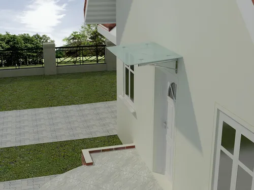 Glasvordach Elbrus Glasart: Milchglas Maße: 200 cm x 90 cm