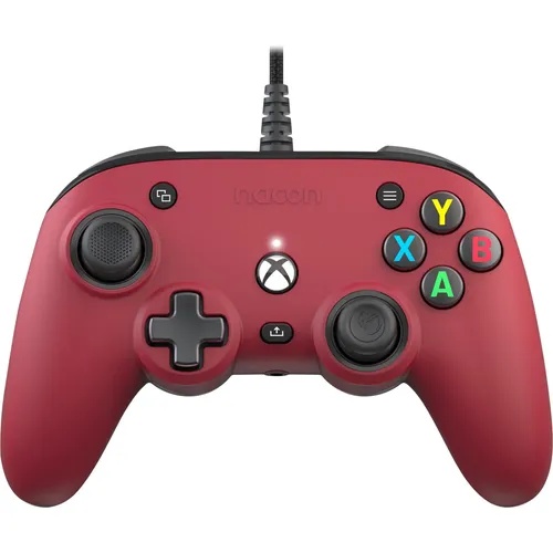 Nacon Offizielle Xbox Series Pro Compact Controller - Rot - PC-Gamecontroller mit personalisierbaren Joysticks und Trigger-Empfindlichkeit, ideal für individuelle Anpassungen und intensives Gaming-Erlebnis.