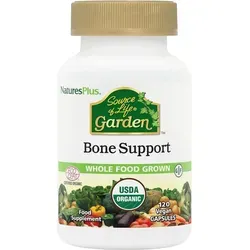 Source Of Life Garden Bone Support 120 Vegane Kapseln - Pflanzenbasiertes Nahrungsergänzungsmittel für starke Knochen, enthält Kalzium aus Algen, Vitamin D3 aus Pilzen und ist frei von tierischen Bestandteilen.
