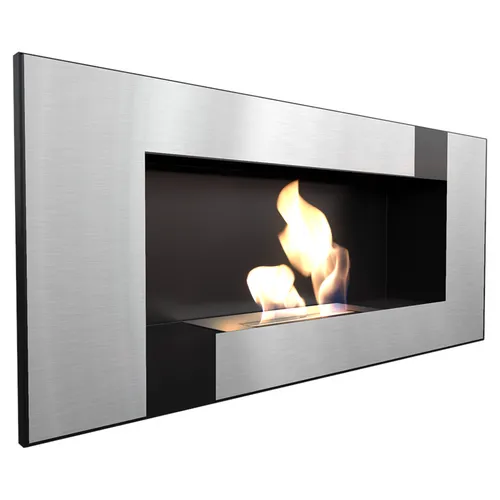 Kratki Biokamin Delta 2 | Quadratisches Design in Schwarz