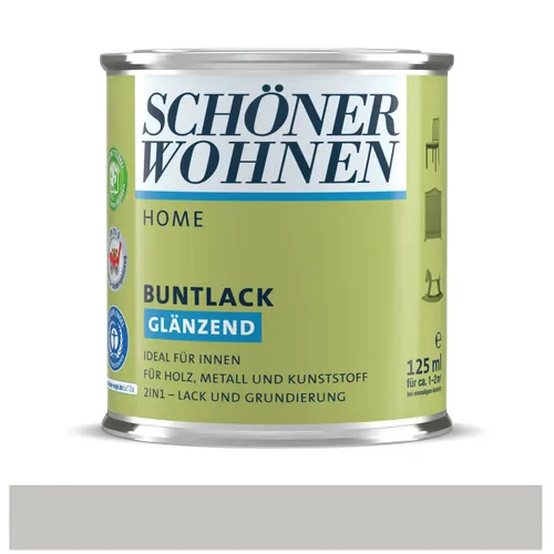Schöner Wohnen Home Buntlack Telegrau 4 (RAL 7001) glänzend 125 ml