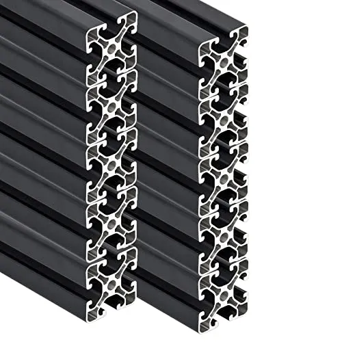 SCHMIDT Aluminium Profil 40x40mm - 10 Stab je 2000mm - Aluminiumkanäle für individuelle Projekte - 10 stabile, rostfreie Profile in Anthrazitgrau (RAL 7016), ideal für vielseitige Konstruktionen.