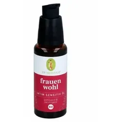 Frauenwohl Intim sensitiv Öl Bio 30 ml - Inkontinenzeinlagen, beruhigendes Pflegeöl für empfindliche Haut, ideal für mehr Wohlbefinden und natürliche Pflege.