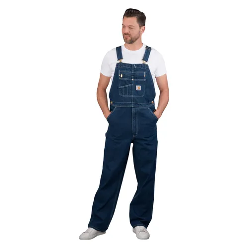 Carhartt Latzhose LOOSE FIT DENIM BIB OVERALL 104672 - darkstone - W30/L32 - Arbeits- & Schutzkleidung mit 100% Baumwolle, verstellbaren Hosenträgern und durchdachten Taschen für optimale Funktionalität und Komfort bei der Arbeit.