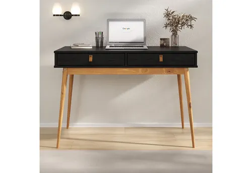 IDIMEX Schreibtisch WANDA - Kinderschreibtisch aus massivem Kiefernholz, mit 2 Schubladen für optimalen Stauraum, ideal für das Homeoffice oder das Kinderzimmer.