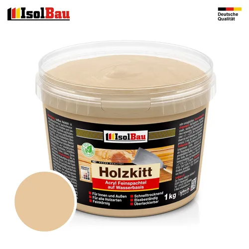 Holzkitt Spachtelmasse Holzspachtelmasse Innen Außen 1 kg Buche Natur ( Nr. 25 )