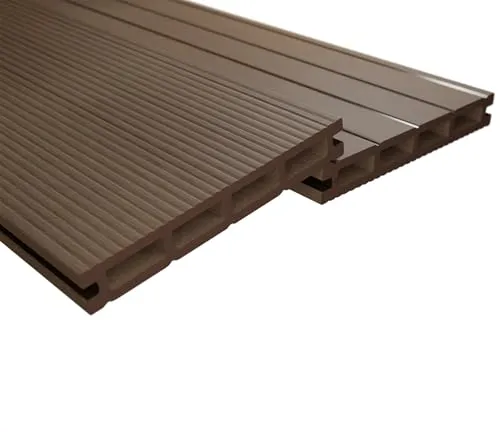 Endorphin Terrassendielen ® 2m² Braun WPC Komplettset – Langlebig und Pflegeleicht