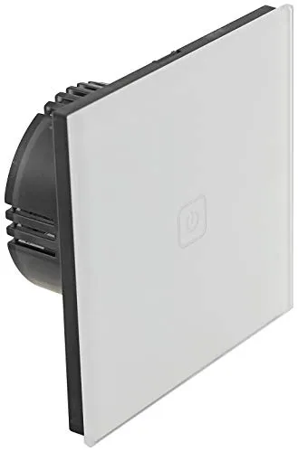 Pilota Casa Touch Schalter Unterputz mit Funk-Empfänger max. 40m Reichweite 230V 10A Funkschalter mit Receiver Weiß