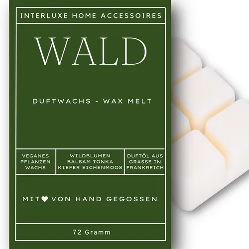 Interluxe Duftwachs - Wald angenehmer Raumduft Tannen Melt duftendes Wachs Melt