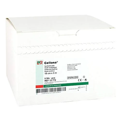 Cellona Synthetikwatte Steril 15cmx3M 5 ST von Cellona