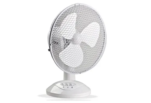 Dema Ventilator Tischventilator Ø 27 cm Oszillation weiß 2 Stufen geräuscharm leise 94200