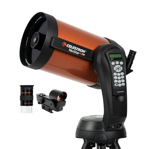 Celestron 11069 NexStar 8SE Teleskop - Beliebtes 8-Zoll-Schmidt-Cassegrain-Teleskop mit vollautomatischer GoTo-Montierung und über 40.000 Himmelskörpern zur einfachen Auswahl. Ideal für Anfänger und erfahrene Astronomen.