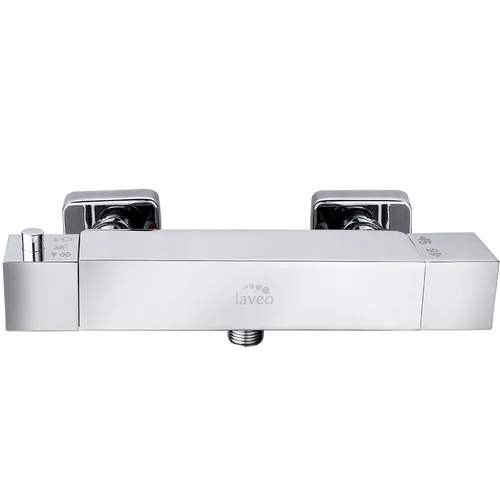KOLMAN KVADRATO Brausearmatur in Chrom - Duscharmatur aus Messing mit antibakterieller Beschichtung, wassersparend und modernem Design – ideal für Ihr Badezimmer.