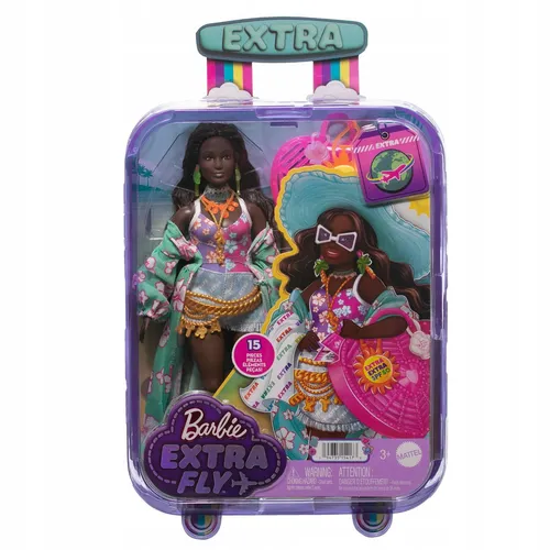 Barbie Extra Fly Beach (HPB14) - Puppe mit trendigem Beach-Style und extra vielen Accessoires für kreative Spielmöglichkeiten und sommerlichen Spaß.