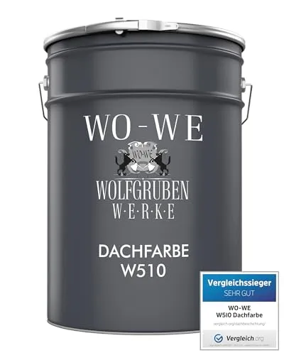 WO-WE Dachfarbe W510 - Seidenglänzend in RAL 7016 Anthrazitgrau - Wetterbeständige Dachfarbe für Außenanwendungen, UV-beständig und schmutzabweisend, ideal für Betondächer und Ziegeldächer.