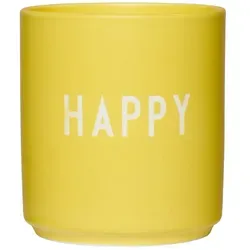 Design Letters AJ Favourite Porzellan Becher in gelb von DESIGN LETTERS