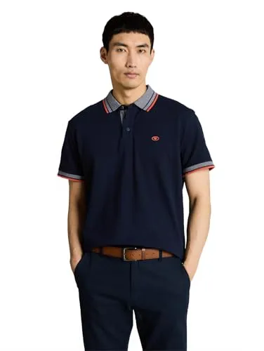 TOM TAILOR Herren Poloshirt 1050778 in Sky Captain Blue - Stylisches kurzärmliges Poloshirt für Herren von Tom Tailor. Bietet optimale Passform und hohen Tragekomfort für jeden Anlass. Ideal für entspannte Freizeitlooks oder lässige Büro-Outfits.