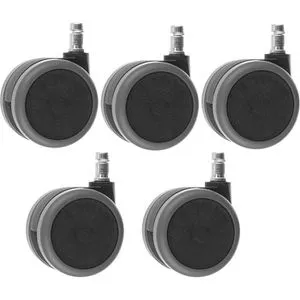 Hartbodenrollen für Bürostühle 11mm/65mm - Drehstuhlrollen für Hartböden, aus robustem Kunststoff und Metall, ideal für ein leises Gleiten und optimalen Schutz Ihrer Böden.
