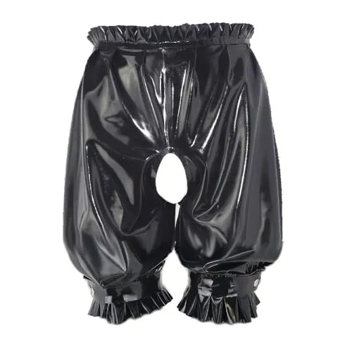 SpecialUnderwear Latex Rüschen Shorts Schritt offen Size:M
