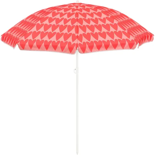 Mica Decorations Heart Strandschirm in pink von Mica Decorations