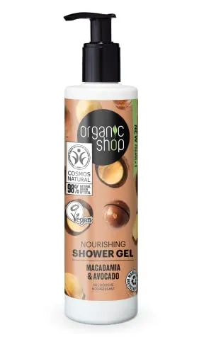 Organic Shop Macadamia & Avocado Duschgel 280 ml - Duschgel für Damen, nährt und pflegt die Haut mit Macadamia- und Avocado-Öl für ein samtweiches Hautgefühl und einen unwiderstehlichen Duft.