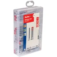 Fischer Dübel 573644 DuoHM Meisterbox 26 Stück - Anker für hohe Lasten, 26 DuoHM Hohlraumdübel in 3 Größen, schnelle Montage ohne zusätzliche Werkzeuge, ideal für professionelle Anwendungen.