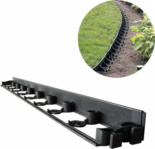 Palisaden Kunststoff 6cm x 1m | Rasenkanten | Beeteinfassung | Beetumrandung | Beetbegrenzungen