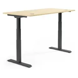 Höhenverstellbarer Schreibtisch 1800x605-1255x800mm Ahorn - Ergonomischer Schreibtisch mit Memory-Handschalter und Kollisionsschutz. Ideal für eine flexible Arbeitsplatzgestaltung und maximale Beinfreiheit. Perfekt für effektives Arbeiten im Büro.