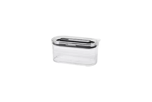 Sallys Vorratsdosen – Transparente, BPA-freie Aufbewahrungsboxen mit luftdichtem Soft-Touch-Silikondeckel. Perfekt für Mehl, Zucker, Müsli & mehr. Robust, spülmaschinengeeignet (330 ml - Rechteckig)