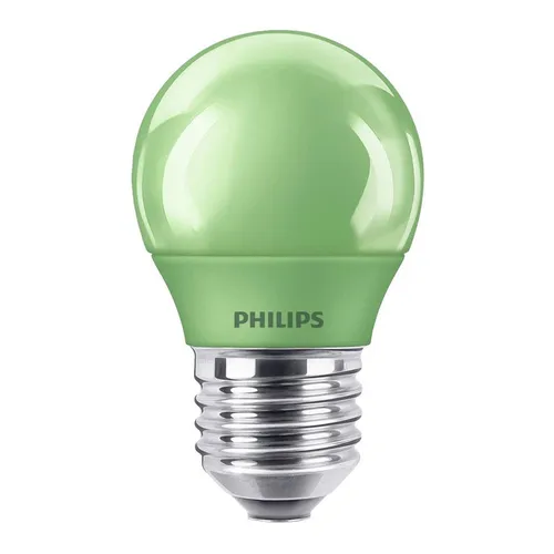 Philips LED Leuchtmittel P45 Tropfen 3,1W E27 230V Kugel farbig bunt Party Grün