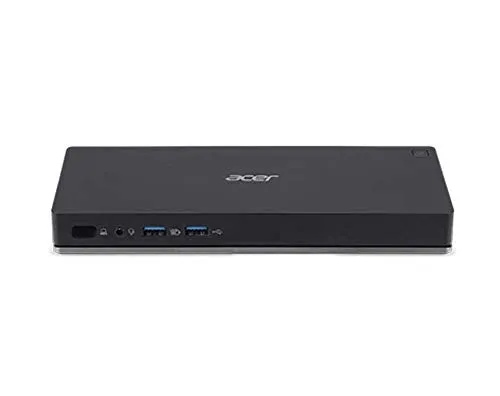Acer Dockingstation USB Type-C Dock II, 135 Watt für Notebooks - Weiteres Notebook-Zubehör mit Unterstützung für 3 Displays in 4K UHD und 60W Lade-Power über USB-C, ideal für effizientes Arbeiten und einfache Peripheriegeräte-Anbindung.