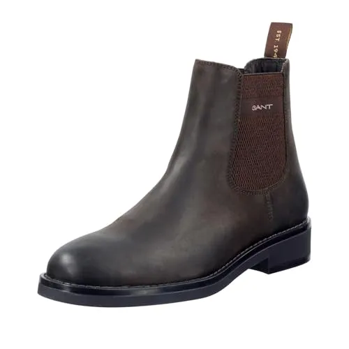 Gant Stiefelette Leder/Textil braun 46 EU - Wanderschuhe in Größe 46, aus hochwertigem Leder und Textil, ideal für komfortable Outdoor-Abenteuer mit robustem Blockabsatz und runder Schuhspitze.
