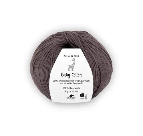 Pro Lana BABY COTTON 50 g Häkelwolle, 155 m (Weiche Bio-Baumwolle für zarte Babyhaut), 50 g