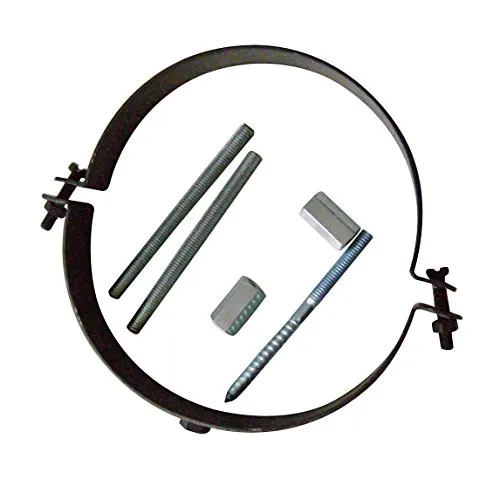 ROHRHALTER OFENROHRHALTER KAMINROHRHALTER Ø120MM - Kaminrohre, stabile Rohrhalterung in gussgrau für sicheren Halt und einfache Montage.