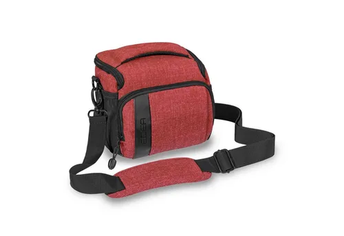 Kameratasche 'Fashion' Rot - Stilvolle Fototasche für DSLR und mehr - Kameratasche für DSLR und Kompaktkameras, gepolstert und wasserabweisend, mit verstellbarem Schultergurt und praktischem Zubehörinnenraum.