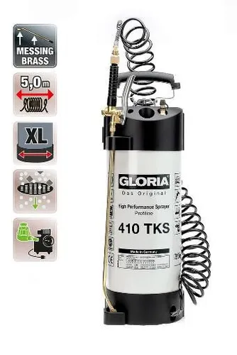 Gloria Profiline Hochleistungssprühgerät 410 TKS - Hochleistungssprühgerät für Profianwendungen, ideal für präzises Sprühen und optimale Ergebnisse in der Landwirtschaft und im Gartenbau.