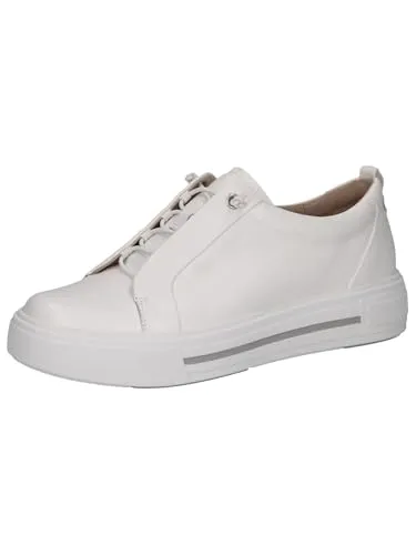CAPRICE Damen Plateau Sneaker aus Leder - Weiß (White Nappa), 39 EU - Damen-Sneaker mit AIRMOTION Sohlentechnologie für optimale Luftzirkulation und Federung. Ideal für den Freizeit-Look und höchsten Tragekomfort im Alltag.