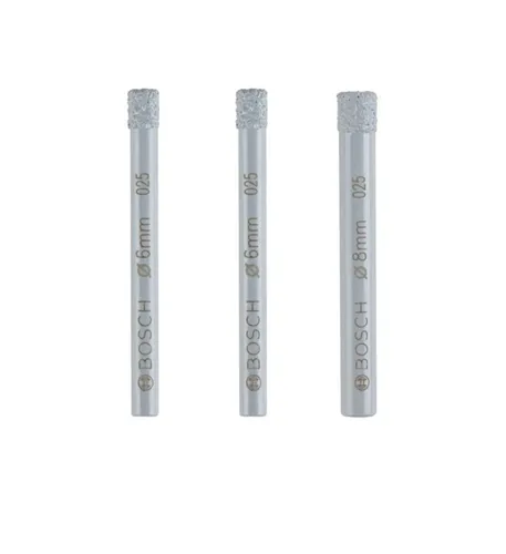 Bosch Accessories 2607011626 Diamant-Bohrer 6 mm - Zubehör für Elektrowerkzeug, ideal zum effizienten Bohren in harte und weiche Fliesen dank hochwertiger Diamantkörnung.