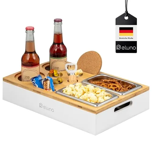 eluno Snackschale Couchbar mit abnehmbarem Deckel