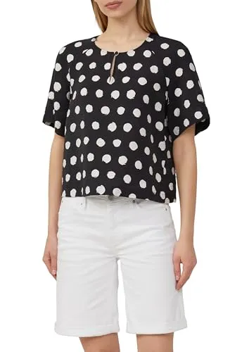 s.Oliver Verkürzte Bluse aus Strukturiertem Viskosemix schwarz 40 - Blusen & Tuniken für Damen, elegante verkürzte Bluse mit strukturierter Optik und femininen Raglanärmeln für einen stilvollen Look.