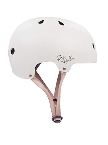 Rio Roller Rose Helmet - Unisex Skateboard-Helm für Erwachsene - Fahrradhelme aus robustem Material, bietet optimalen Kopfschutz und passt dank verstellbarem Riemen bequem für Kopfgrößen von 57-59 cm.