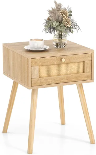 Nachttische Beige von Costway